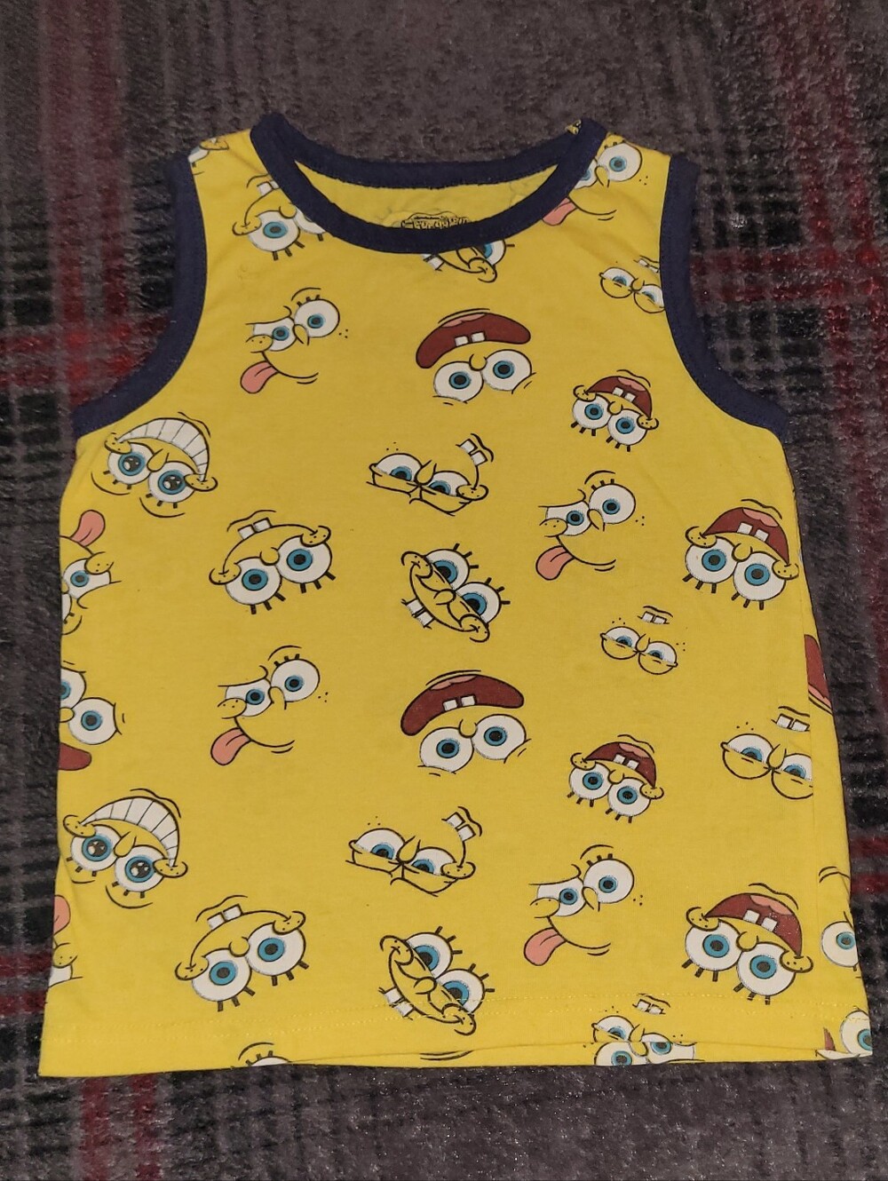 SpongeBob Squarepants Yellow Tank Top with Navy Trim
